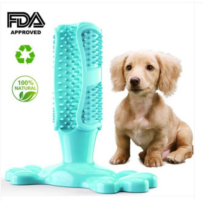 에이치몰 강아지 셀프칫솔 장난감 중형, 민트