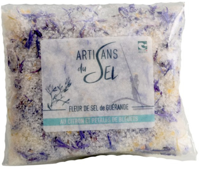 Les Artisans du Sel 葛宏德海鹽之花 矢車菊檸檬風味 100g, 1個
