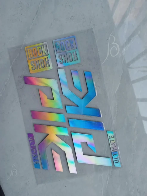 자전거보호필름 ROCKSHOX REBA 산악 자전거 포크 데칼 액세서리 MTB 프론트 데칼 장식 스티커, Laser