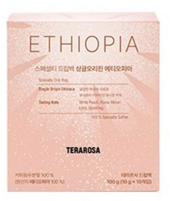 테라로사 에티오피아 시다모 하마쇼 워시드 드립백, 1개, 10개입, 10g