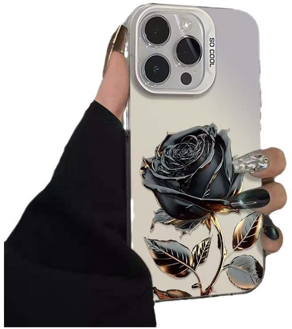 블랙 로즈 애플 17시리즈 휴대폰 케이스 16애플 17시리즈 휴대폰 케이스