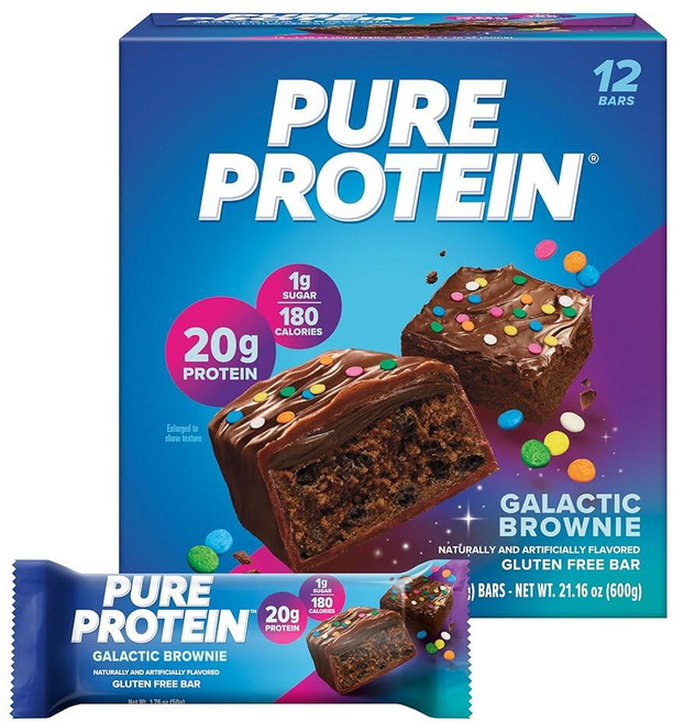 Pure Protein 퓨어프로틴 브라우니바 12개입 단백질 20g, Pure Protein 브라우니바 12개입 단백질 20, 50g, 12개