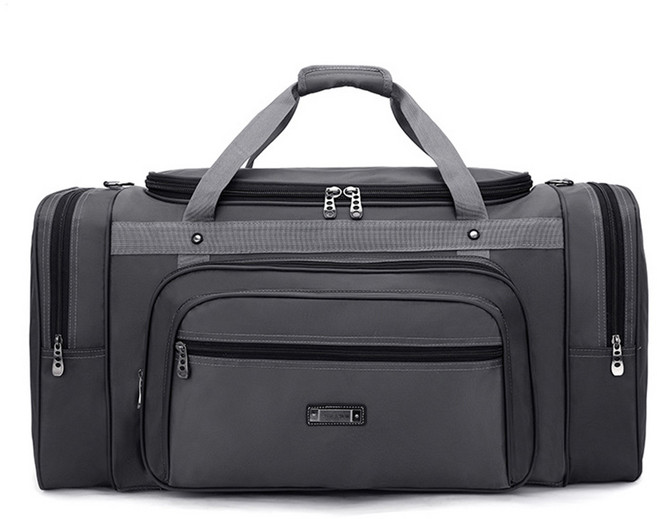 나인벨로 스포츠 더블백 여행용 피트니스 보스턴백, 그레이, 1개