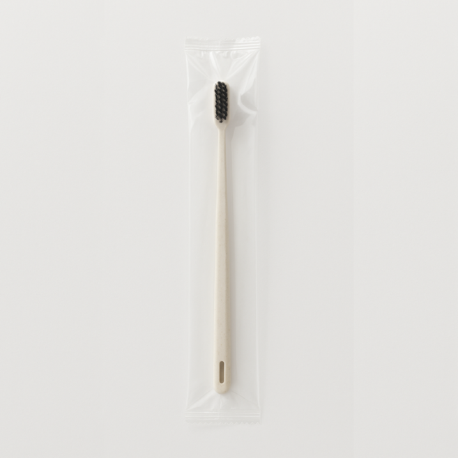 Mergee 슬림형 밀짚칫솔 호텔용 여행용 칫솔 일회용 개별포장 100개입, 1개