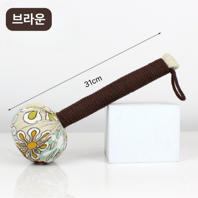 노아벨 천연 쑥 허브 방망이 마사지 봉, 브라운, 1개