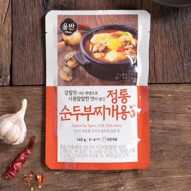 올반키친 순두부찌개양념, 140g, 10개