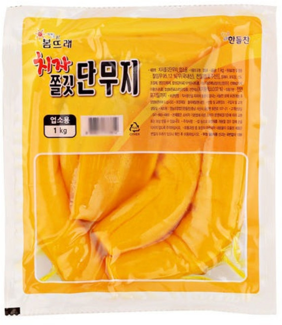 치자쫄깃단무지1kg한들찬, 1kg, 1개
