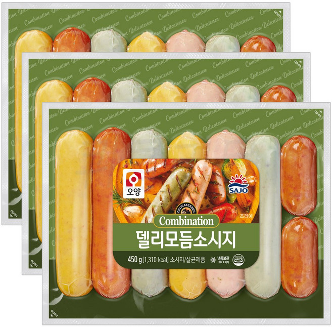 사조오양 델리 모듬 소시지, 450g, 45개