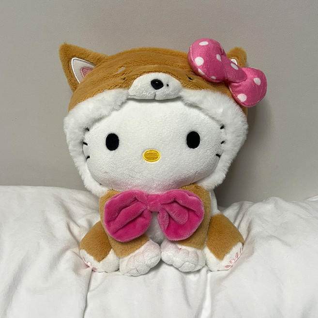 정품 산리오 인형 시바견 강아지 어린이날 선물 (쇼핑백 제공), 1개, 헬로키티, 25cm