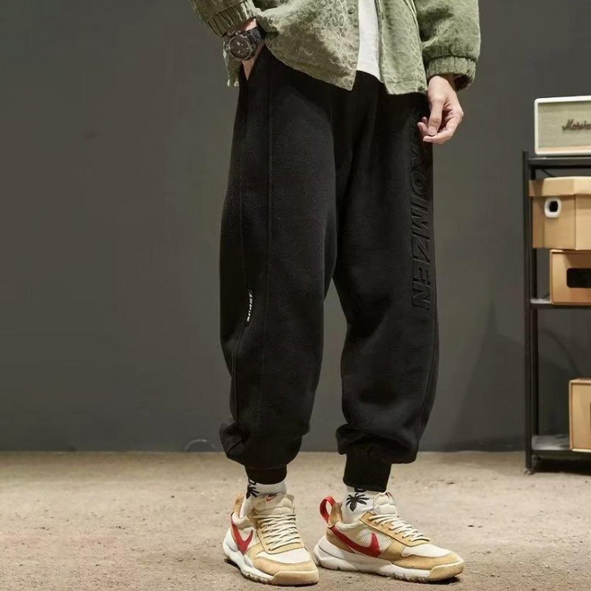 LOKEXING 바지 남자조거팬츠 철인 이니셜 와이드팬츠 조거팬츠