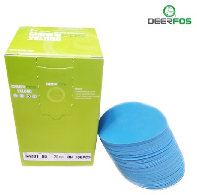 디어포스 연마지 3인치 무홀 (10장) (필름/벨크로) 사포 페파 빼빠 SA331, P220