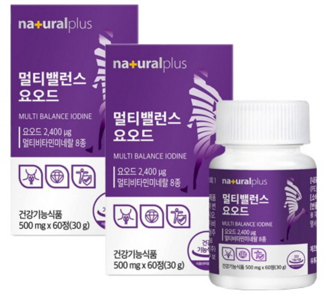 갑상선 건강 요오드 아이오다이드 아이오딘 요드, 60정, 2박스