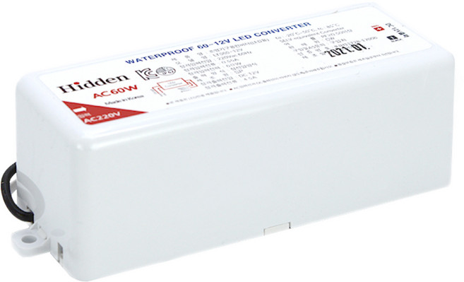 Hidden 방수 SMPS 12V LED 안정기 60W, 1개