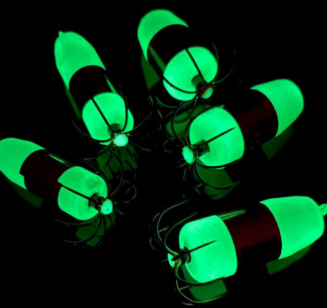 UST 야광애자 쭈꾸미 문어 킬러 스피드애자2 빨강바늘 (6개입), 1개, 6개입