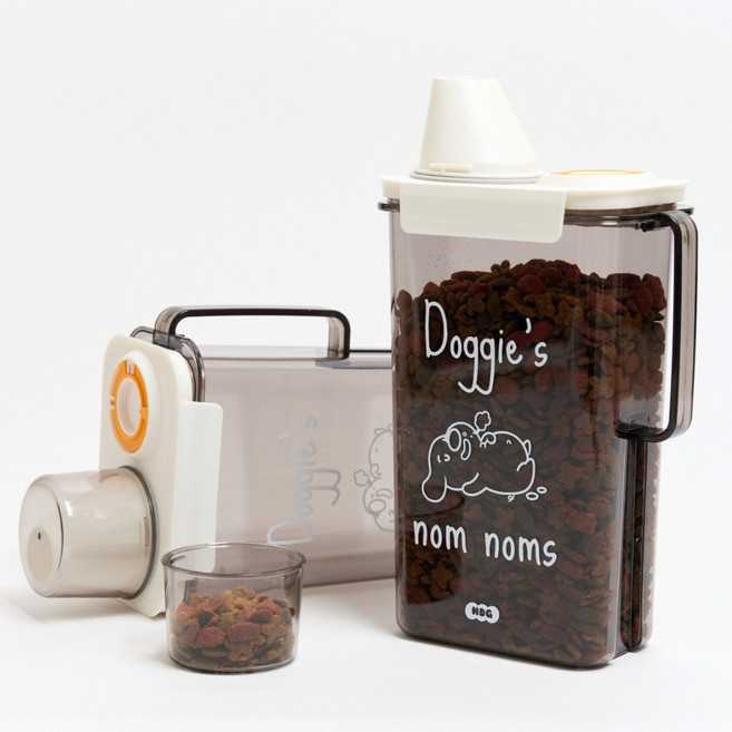 핸독 스마트 진공 사료통, 1개, 2400ml, 반투명