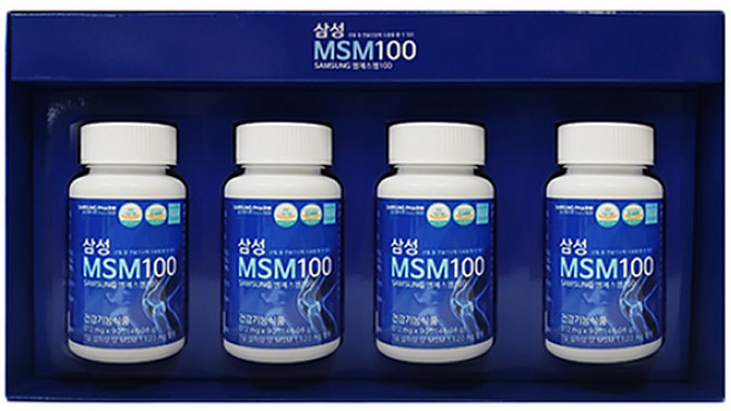 삼성MSM100 무릎 손목 어깨 손가락 관절 연골 영양제 식이유황, 360정, 1박스