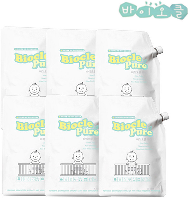바이오클 퓨어 2리터x6개(리필용), 2L, 6개