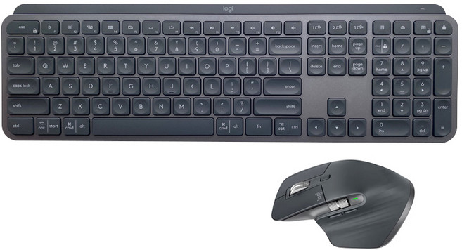 로지텍 MX 키 무선 키보드 + 마우스 세트, 블랙, 일반형
