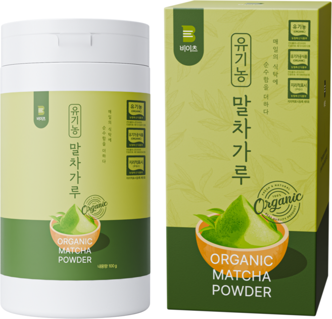 순수 유기농 비이츠 보성 말차가루, 1개, 1개입, 100g