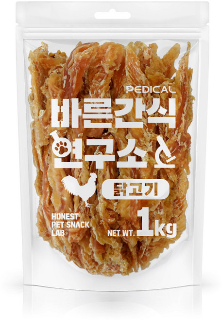 바른간식연구소 닭가슴살 1kg 강아지 육포 대용량간식, 1개