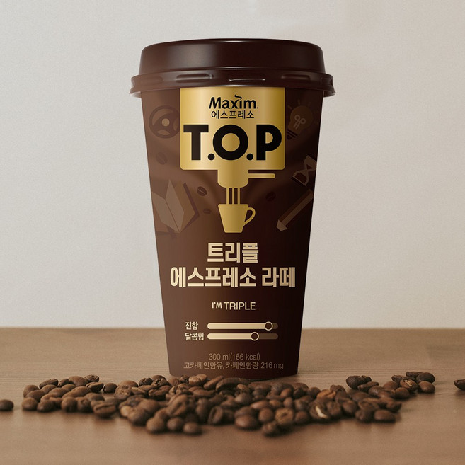 티오피 트리플 에스프레소 라떼 컵커피, 300ml, 10개
