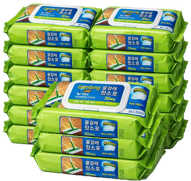 찐스토어 다용도 물걸레 부직포 대형 38cmX20cm 30매, 15개