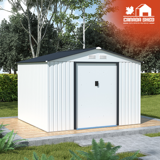 조립식창고 캐나다쉐드 MINI BASE3 9x9 FT 옥상 야외 분리수거 보관함 창고, 창고단품+무료배송