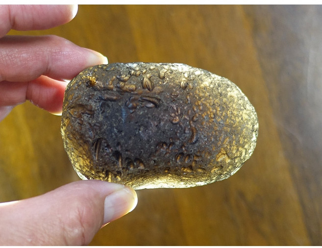 哥倫比亞隕石 閃電石 227g 遠古火山玻璃 氣感黑曜岩, 黑色