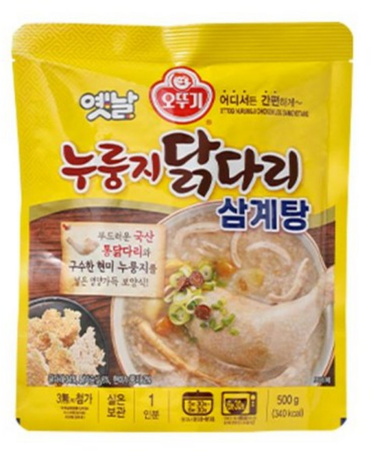 오뚜기 옛날 누룽지 닭다리 삼계탕, 500g, 6개