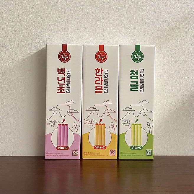 [당근말밥제주] 제주곤약롤젤리 한라봉 & 청귤 & 백년초 곤약롤젤리 (3종) 3Box, 30g