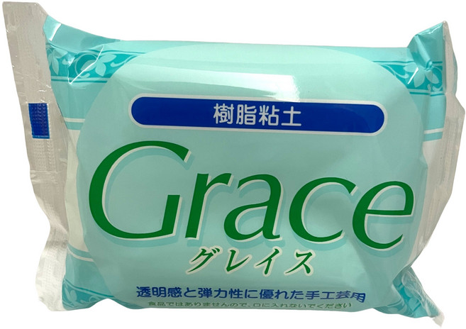 日清 grace 樹脂黏土 200g - 高品質手工藝材料 色彩鮮明、易塑形 適用於裝飾品、模型製作, 白, 1個