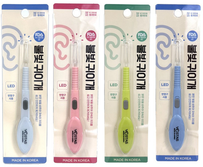 에스엠플러스 불빛 귀이개 라이트귀이개 랜덤 유아귀이개 불빛귀이개 라이트, 2개, 1개입