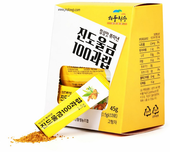 진도 울금과립 30포 스틱형 강황차 개별포장 건강차, 진도울금100과립 30, 1, 1.5g