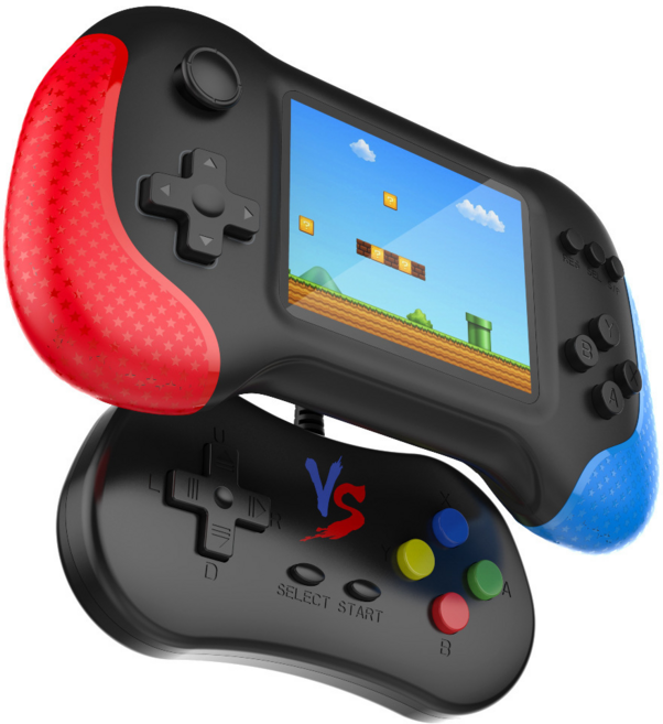 뉴타입 X9M 레트로 게임기 666개 게임 휴대용 크리에이티브 미니 게임기, 블랙-게임기+핸들