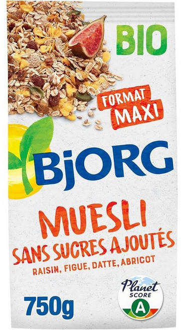 프랑스 비요르그 BJORG Muesli Without Added Sugars 무설탕 통곡물 뮤즐리 시리얼, 8개, 750g