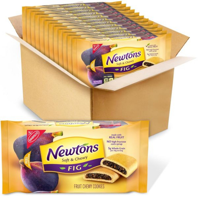 Fig Newtons 쿠키 과자 뉴턴스 지방 없음 소프트 과일 쫄깃한 무화과 바 12개입 10온스 팩, 283.5g