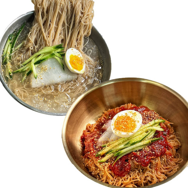 농가살리기 평양 비빔&물냉면 세트 10인분 (냉면 10개+비빔장 5개+사골육수 5개+물냉면 양념장 5개), 1개, 2kg