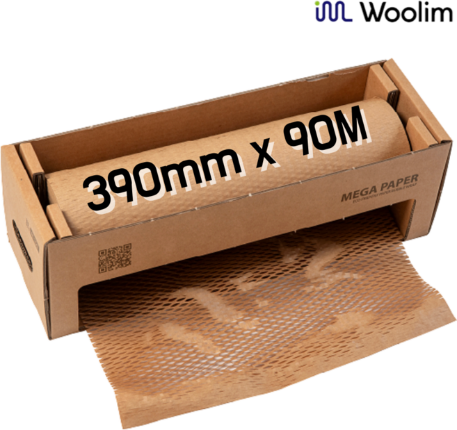 우림 크라프트 종이 완충재 39cm x 90M 디스펜서 포함, 철제 디스펜서 싱글, 1개