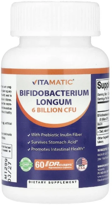 Vitamatic 비피도박테리움 롱검 하이프로멜로오스 캡슐 60정, 알약/캡슐, 1개 - 쿠팡