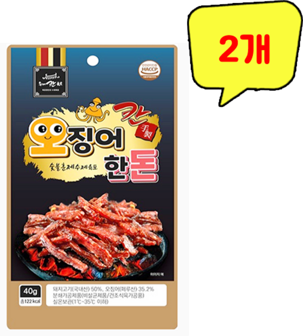 마마쿡 칸 오징어 한돈, 2개, 40g