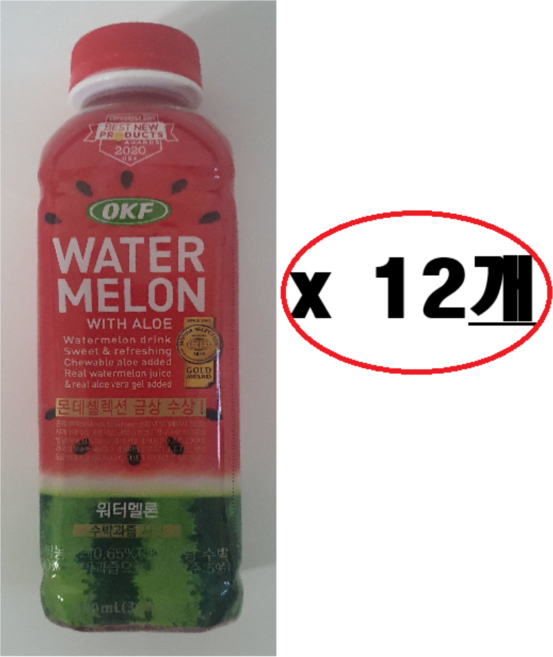 오케이에프 워터멜론, 500ml, 12개