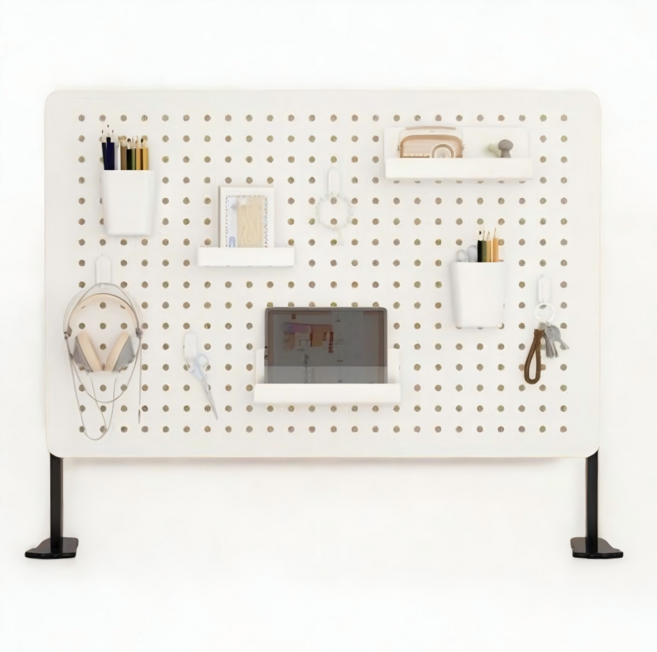 SPEEDBOX 다용도 테이블 타공판 높이 조절 책상 수납 인테리어 선반 60*40cm, 클립형, 1개