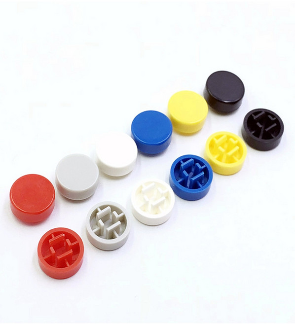 200PCS 버튼 스위치 캡 12x12x7.3mm 용, 01 other, 08 Mix Colors