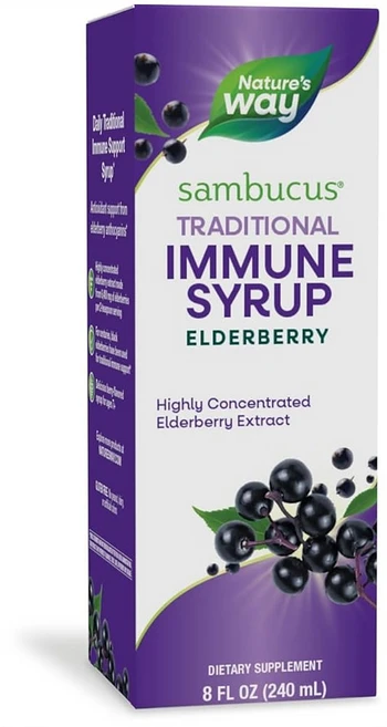 네이처스웨이 삼부커스 엘더베리 트레디셔널 이뮨 시럽 Nature's Way Sambucus Immune Syrup, 240ml, 1개 - 쿠팡