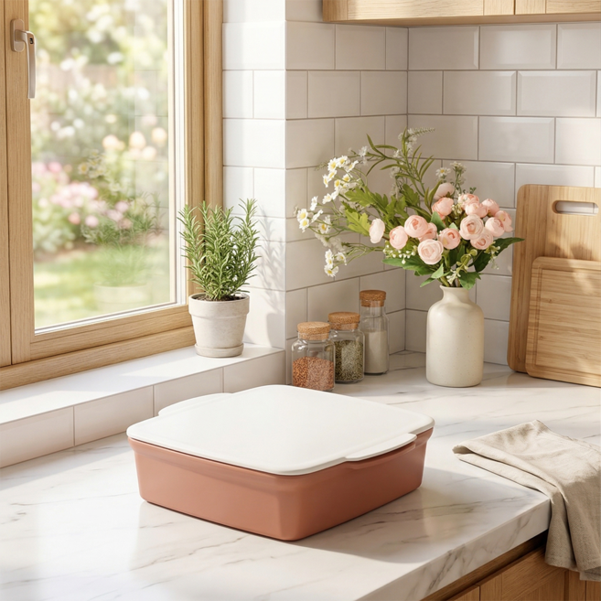 소노리떼 국산 실리콘 전자레인지 멀티찜기 2500ml, 1개, 피치베이지