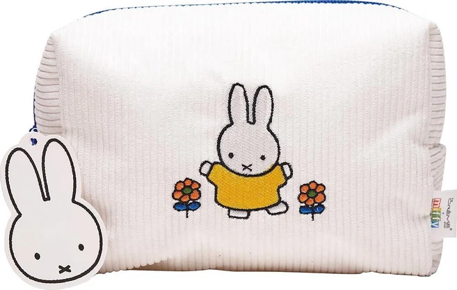 The Crème Shop Miffy Perfect 여행용 메이크업 가방 귀여운 지퍼 파우치 넓고 내구성이 뛰어나며 가벼운 화장품 정리함 공식 Miffy 디자인 걸이용 - 쿠팡