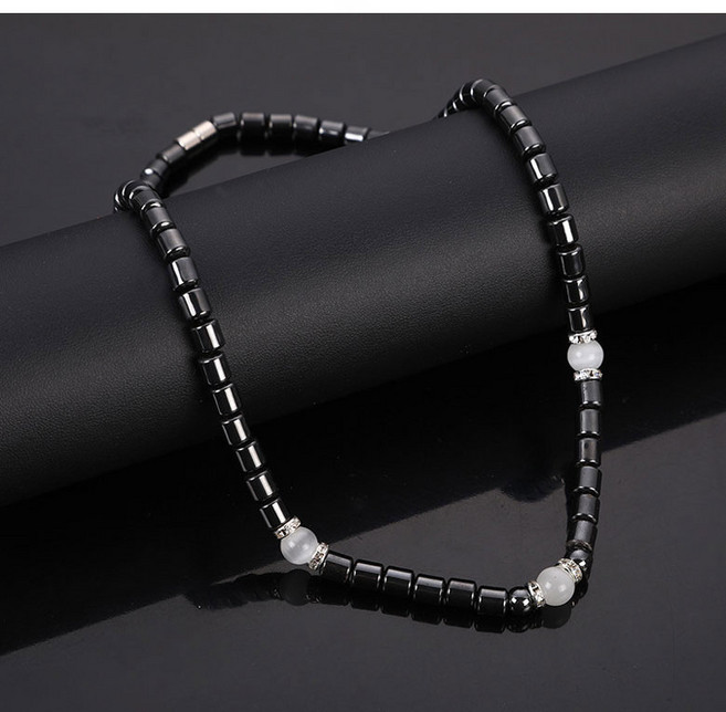 여성 묘안석 건강 자기장 자석 목걸이 완화 자기장 목걸이, 1개