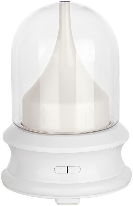 USB精油香薰機 永生花擴香機 七彩夜燈 香氛加濕器, 白色無印刷款:流光瓶香薰機