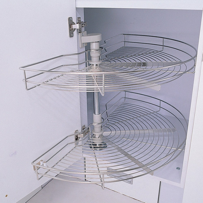 씽크대 180코너선반 주방코너회전선반 2단회전선반 수납선반 주방회전선반 180도 회전선반 2단 싱크하부장 그릇정리대 싱크수납선반 주방하주방수납선반 주방 반원 2단 선반