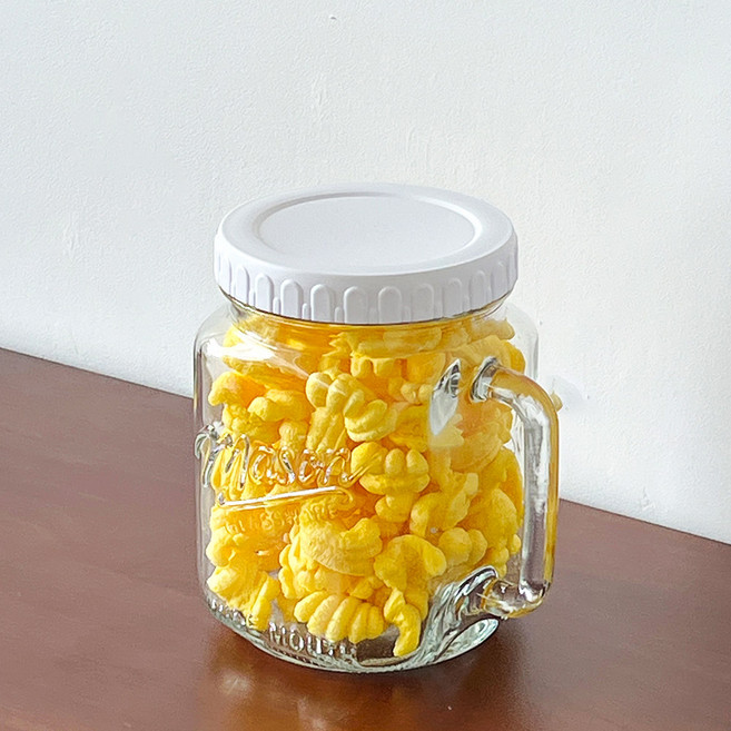 갤런 메종 사각 손잡이 유리병 스크류형 2200ml, 1개, 2.2L